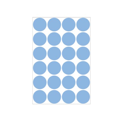 Nevs 1" Color Coding Dots Blue - Sheet Form DOT-10M Blue